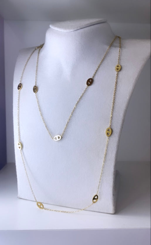 Collier double Café