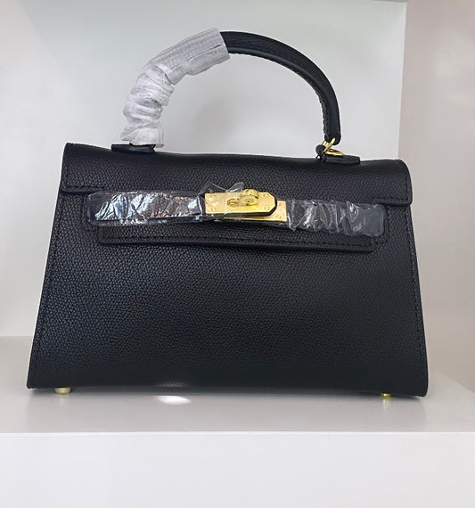 Sac kelly Noir Doré