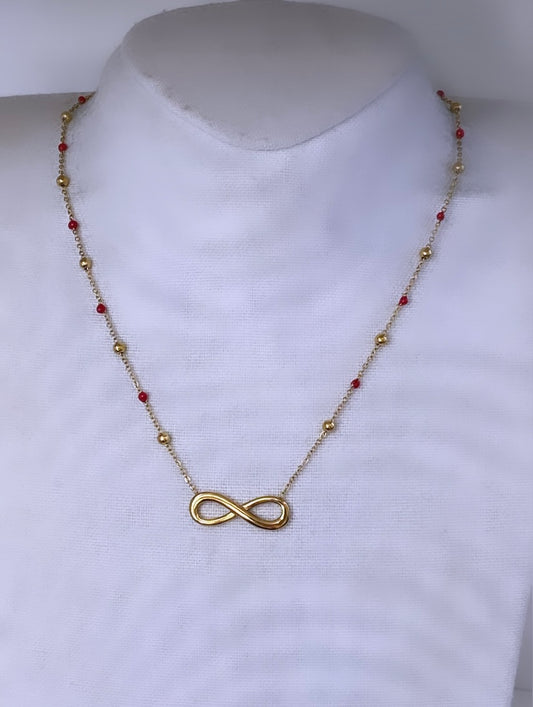 Collier infinité perles