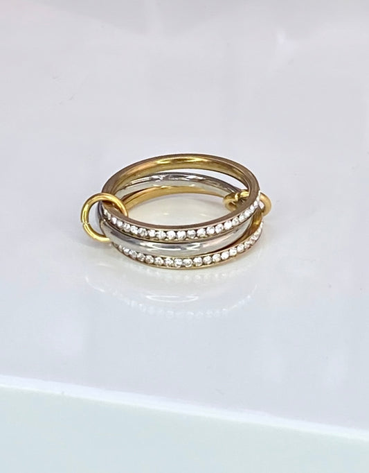 Bague Triplé Strass