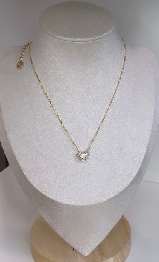 Collier Cœur Strass